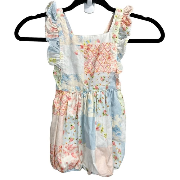 RALPH LAUREN Floral Patchwork Romper Playsuit - Picture 4 of 6